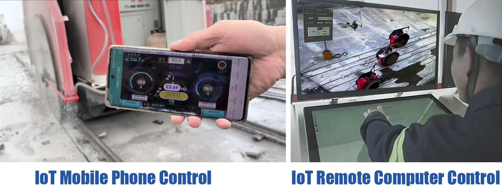 Stone Squarrying by IoT Remote Control Stone Squarrying by IoT Remote Control